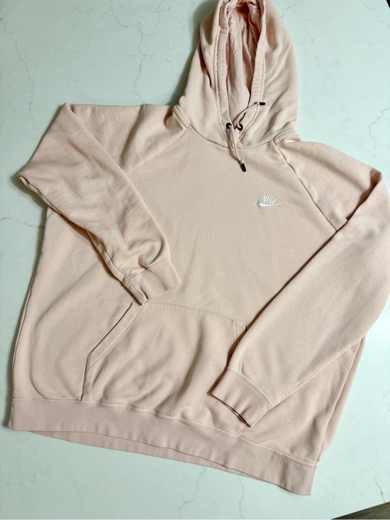 Nike Tops - Nike Pale Pink Hooded Pullover Sweatshirt